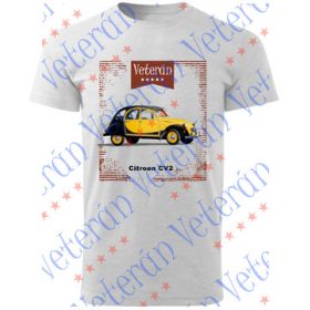 Veterán autós póló - Citroen CV2 sárga