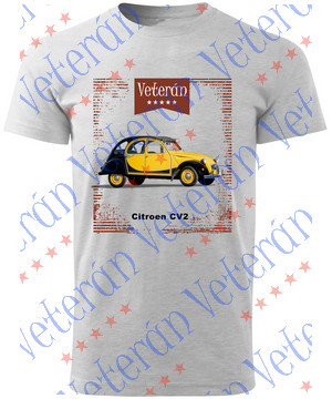 Veterán autós póló - Citroen CV2 sárga
