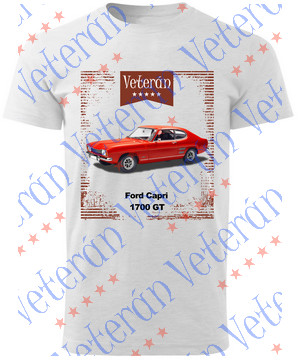Veterán autós póló - Ford Capri 1700 GT piros