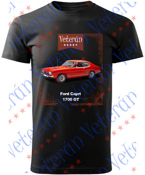 Veterán autós póló - Ford Capri 1700 GT piros