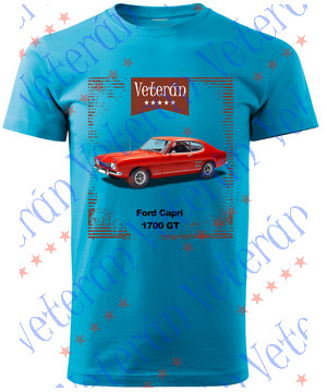 Veterán autós póló - Ford Capri 1700 GT piros