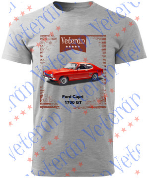 Veterán autós póló - Ford Capri 1700 GT piros
