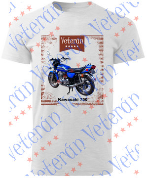 Veterán motoros póló - Kawasaki 750