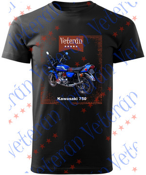 Veterán motoros póló - Kawasaki 750