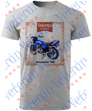 Veterán motoros póló - Kawasaki 750