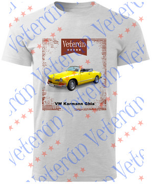 Veterán autós póló  - VW Karmann Ghia sárga