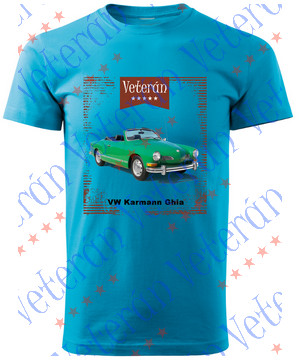 Veterán autós póló  - VW Karmann Ghia zöld