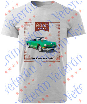 Veterán autós póló  - VW Karmann Ghia zöld