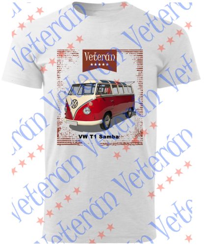 Veterán buszos póló - VW T1 Samba