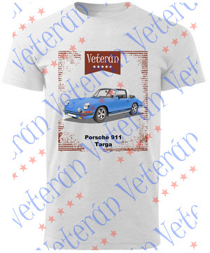 Veterán autós póló  - Porsche 911 Targa kék