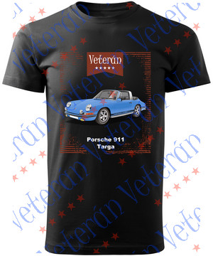 Veterán autós póló  - Porsche 911 Targa kék