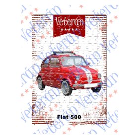 Veterán autós kirakó - Fiat 500