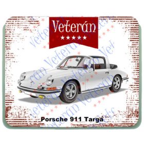 Veterán autós egérpad - Porsche 911 Targa fehér