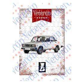 Veterán autós kirakó - Lada 2107 fehér