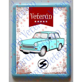 Hűtőmágnes Műanyag - Trabant 601 kék