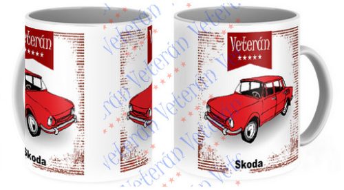 Veterán autós bögre - Skoda
