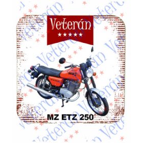 Veterán motoros poháralátét - MZ ETZ 250