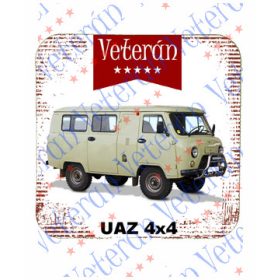 Veterán autós poháralátét - UAZ 4x4