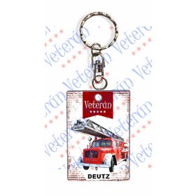   Veterán autós kulcstartó - DEUTZ tűzoltóautó (Fire truck