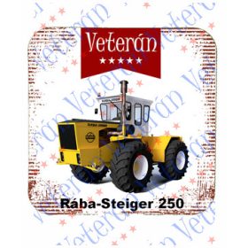 Veterán traktoros poháralátét - Rába Steiger
