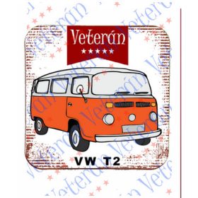 Veterán autós poháralátét - Volskwagen T2