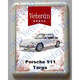 Hűtőmágnes Műanyag - Porsche 911 Targa fehér