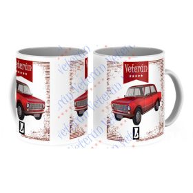 Veterán autós bögre - Lada 1200 piros