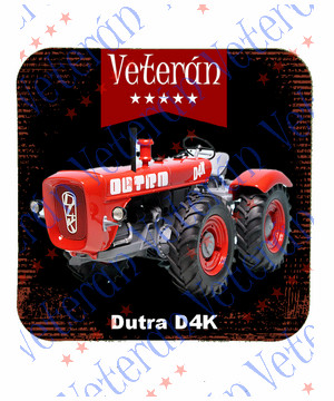 Veterán traktoros poháralátét - Dutra D4K