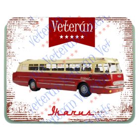 Veterán autós egérpad - Ikarus busz 55 piros