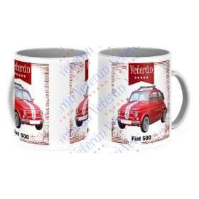 Veterán autós bögre - Fiat 500