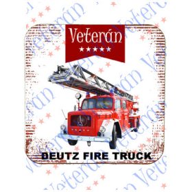   Veterán autós poháralátét - DEUTZ Tűzoltóautó (Fire truck) 