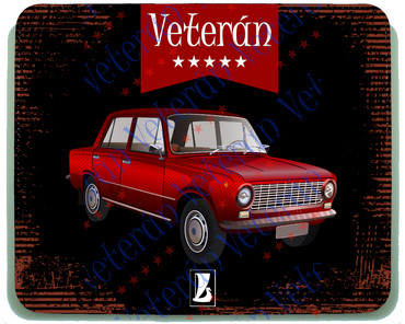 Veterán autós egérpad - Lada 1200 piros