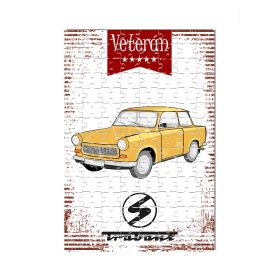 Veterán autós kirakó - Trabant 601 sárga