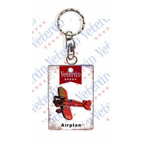 Veterán repülős kulcstartó - Airplane