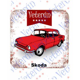 Veterán autós poháralátét - Skoda