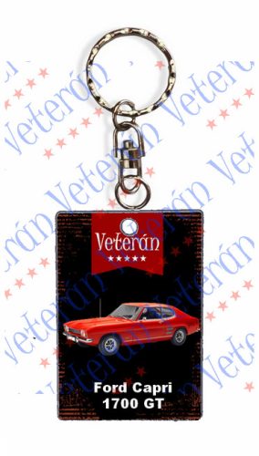 Veterán autós kulcstartó - Ford Capri 1700 GT piros
