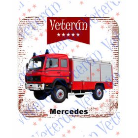   Veterán autós poháralátét - Mercedes tűzoltó (Fire truck)