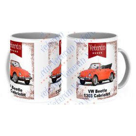 Veterán autós bögre - VW Beetle 1303 cabriolet