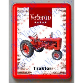 Hűtőmágnes Műanyag - Piros Traktor