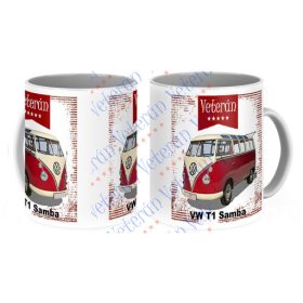 Veterán autós bögre - VW T1 Samba