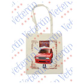 Veterán autós vászontáska - Lada 2107 piros