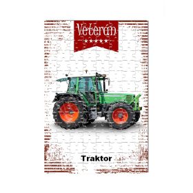 Veterán autós kirakó - Zöld traktor