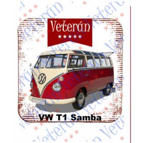 Veterán autós poháralátét - Volskwagen T1 Samba