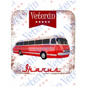 Veterán autós poháralátét - Ikarus busz 55 lux