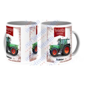 Veterán traktoros bögre - Traktor zöld