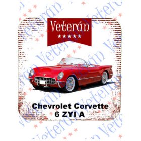 Veterán autós poháralátét - Chevrolet Corvette