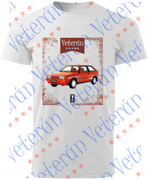 Veterán autós póló - Lada Szamara piros
