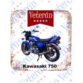 Veterán motoros poháralátét - Kawasaki 750