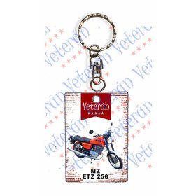 Veterán motoros kulcstartó - MZ ETZ 250
