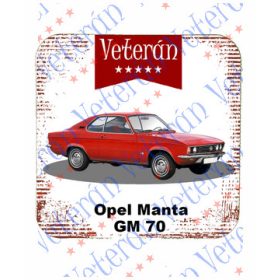 Veterán autós poháralátét - Opel Manta GM 70